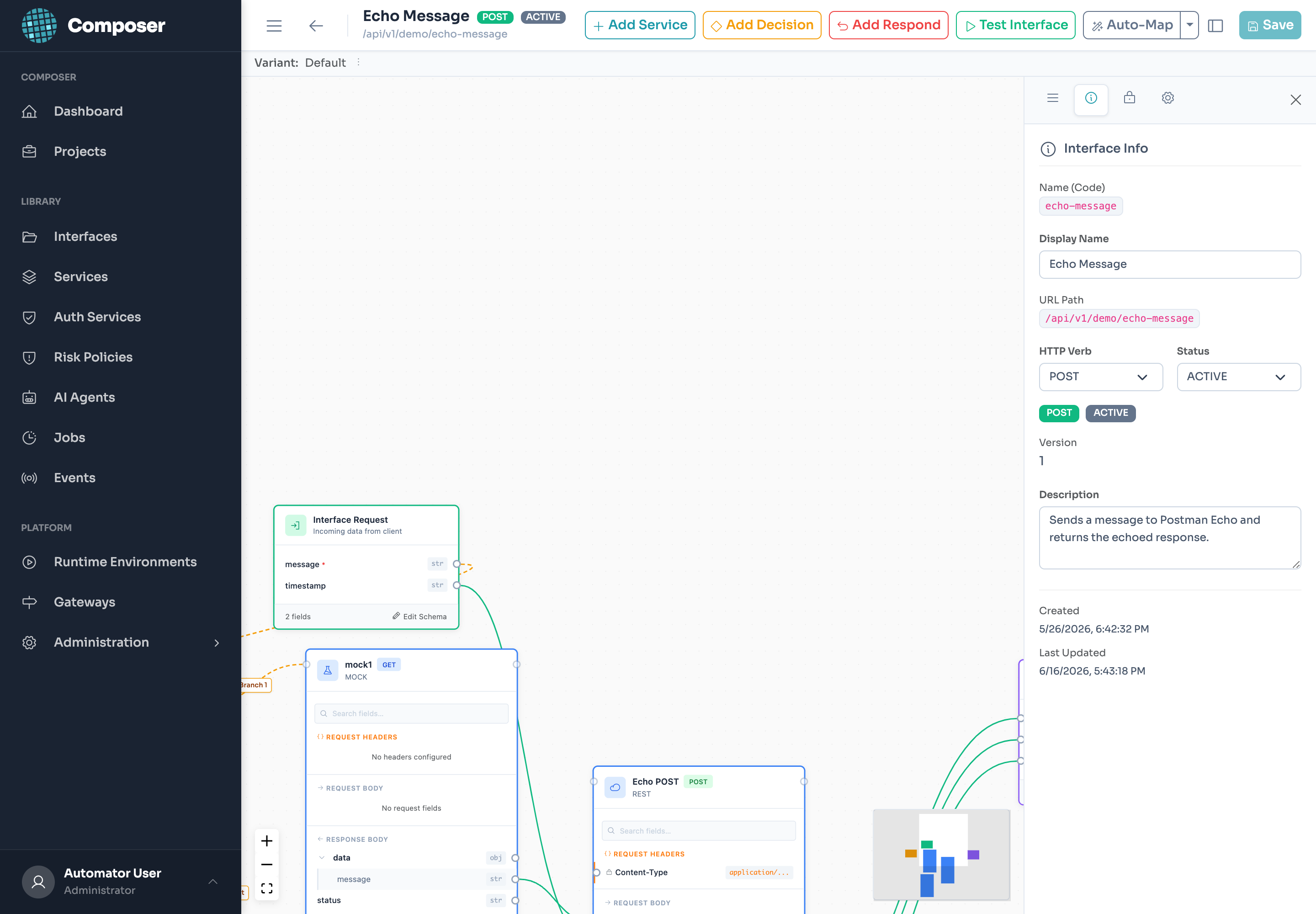 Flow Builder — visual interface composition